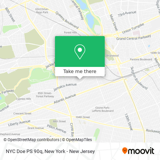 Mapa de NYC Doe PS 90q