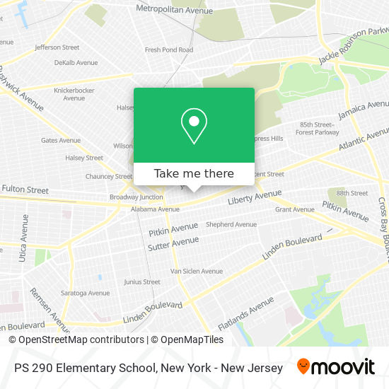 Mapa de PS 290 Elementary School