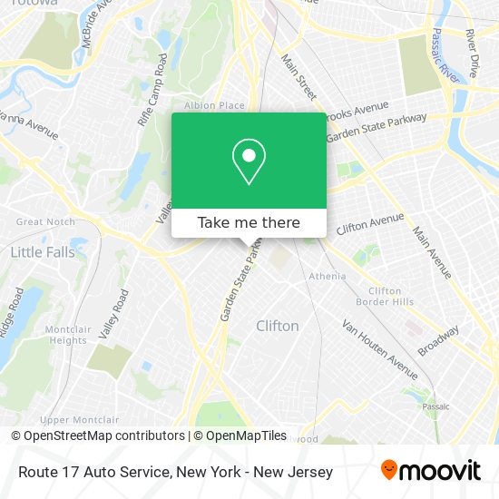 Route 17 Auto Service map