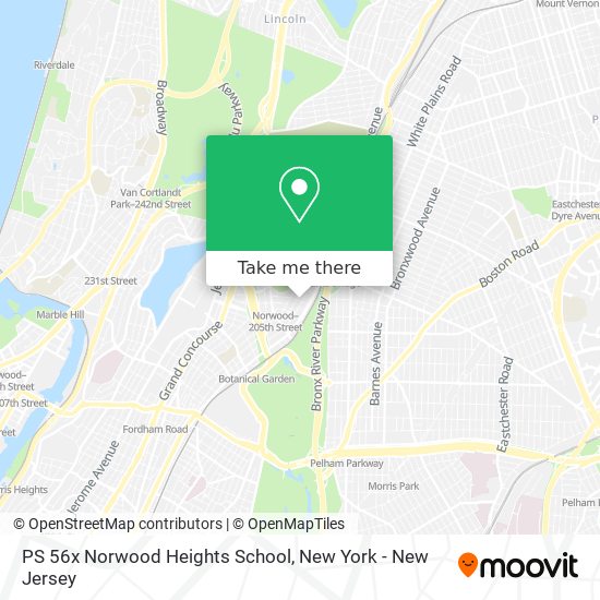 PS 56x Norwood Heights School map
