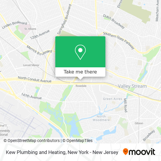 Kew Plumbing and Heating map