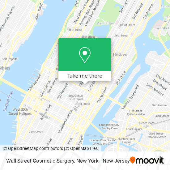 Wall Street Cosmetic Surgery map
