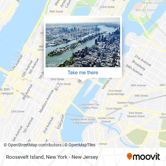 Roosevelt Island map