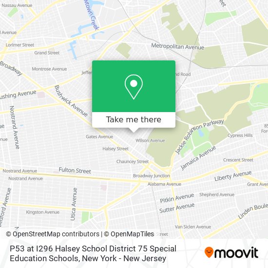 Mapa de P53 at I296 Halsey School District 75 Special Education Schools