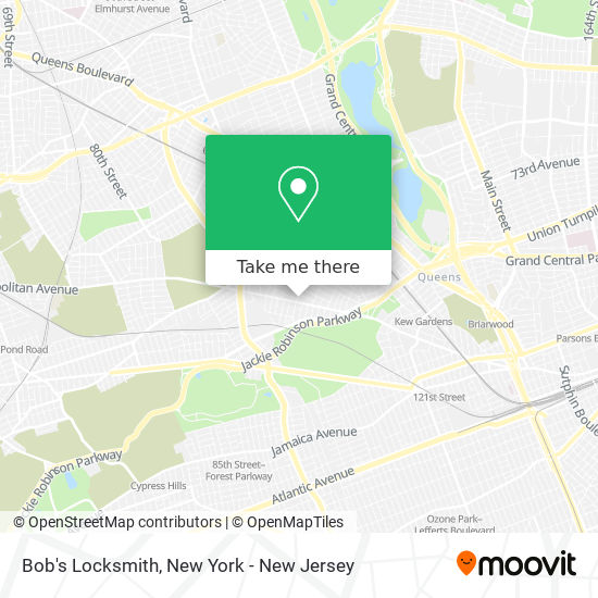 Bob's Locksmith map