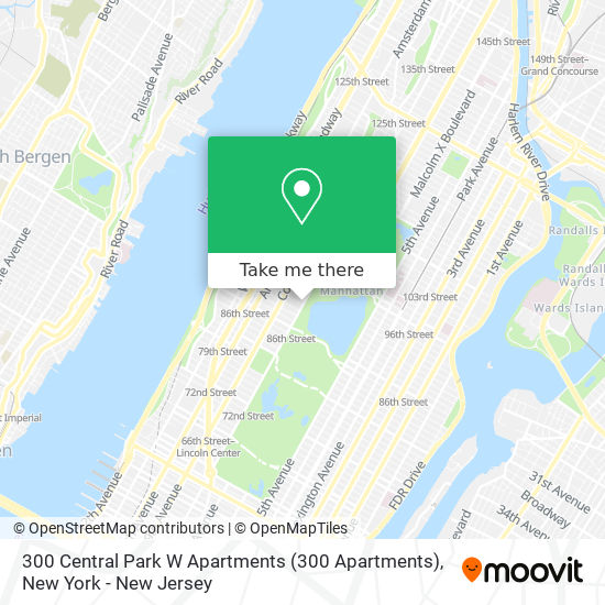 Mapa de 300 Central Park W Apartments (300 Apartments)