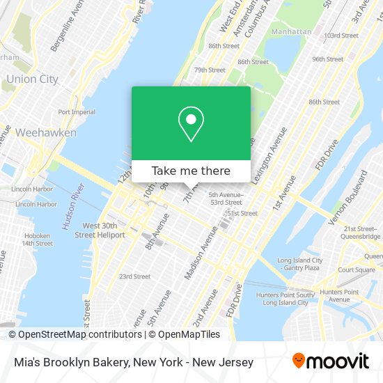 Mia's Brooklyn Bakery map