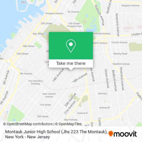 Mapa de Montauk Junior High School (Jhs 223 The Montauk)