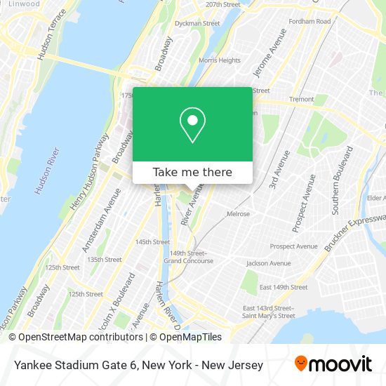 Mapa de Yankee Stadium Gate 6