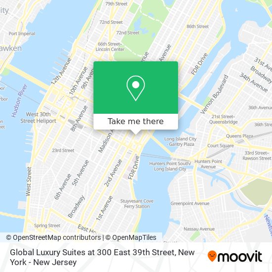 Global Luxury Suites at 300 East 39th Street map