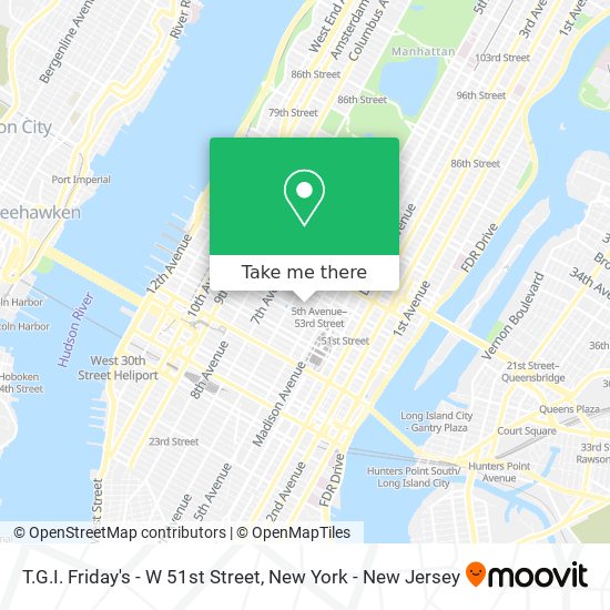 Mapa de T.G.I. Friday's - W 51st Street