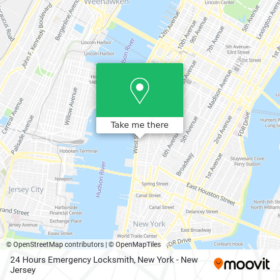 24 Hours Emergency Locksmith map