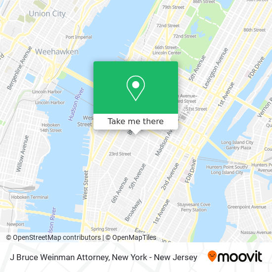 Mapa de J Bruce Weinman Attorney