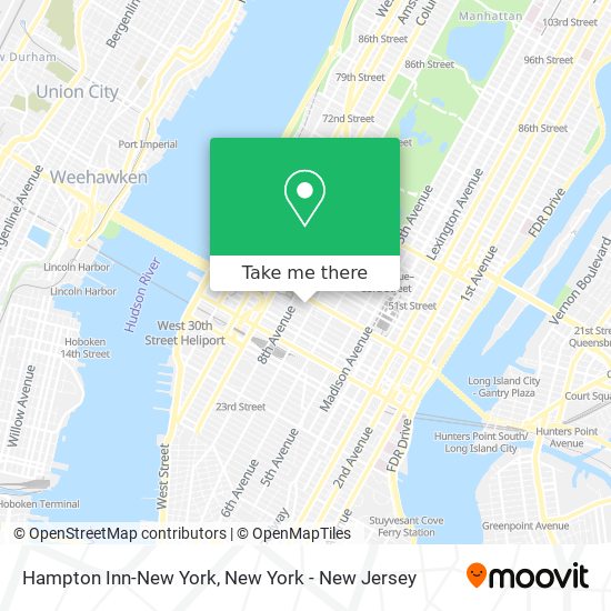 Mapa de Hampton Inn-New York