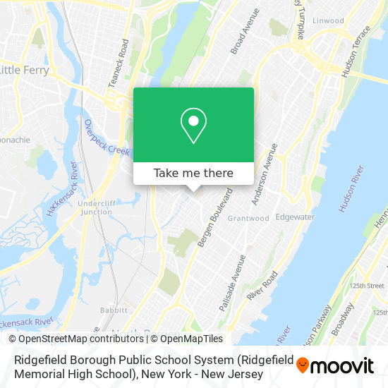 Mapa de Ridgefield Borough Public School System (Ridgefield Memorial High School)