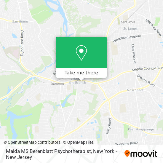 Maida MS Berenblatt Psychotherapist map