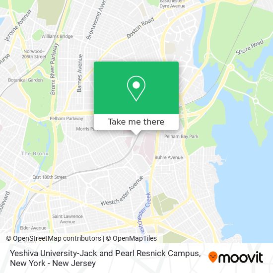 Mapa de Yeshiva University-Jack and Pearl Resnick Campus