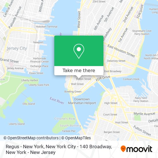 Regus - New York, New York City - 140 Broadway map
