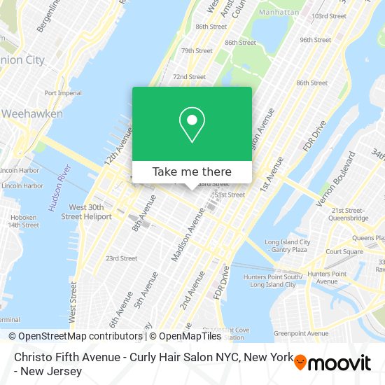 Christo Fifth Avenue - Curly Hair Salon NYC map