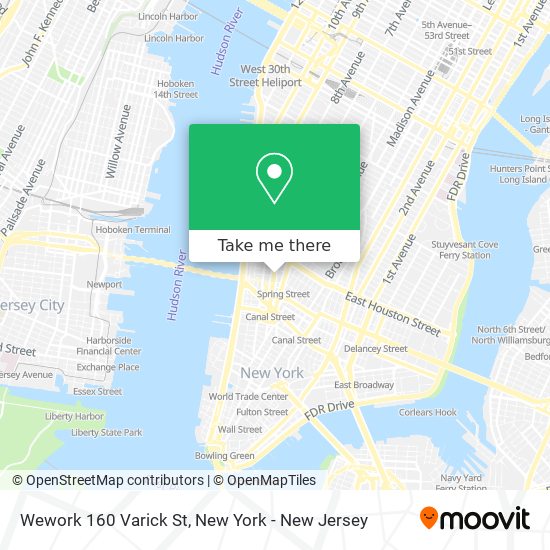 Mapa de Wework 160 Varick St