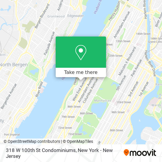 318 W 100th St Condominiums map