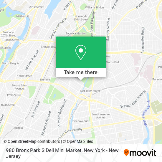 980 Bronx Park S Deli Mini Market map