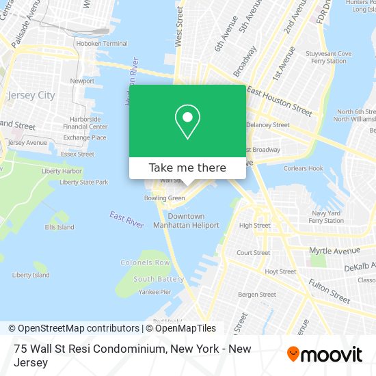 Mapa de 75 Wall St Resi Condominium
