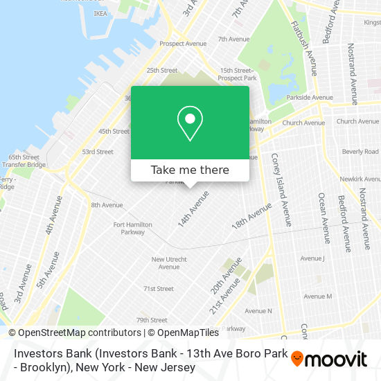 Investors Bank (Investors Bank - 13th Ave Boro Park - Brooklyn) map