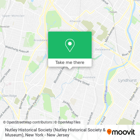 Nutley Historical Society map