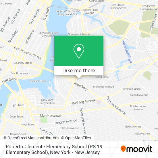 Mapa de Roberto Clemente Elementary School (PS 19 Elementary School)