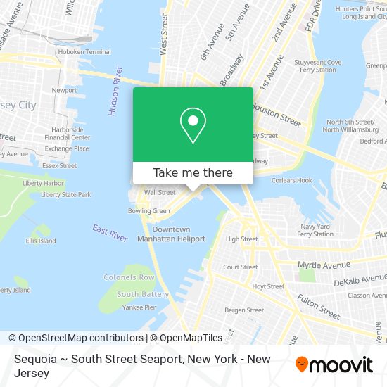 Sequoia ~ South Street Seaport map