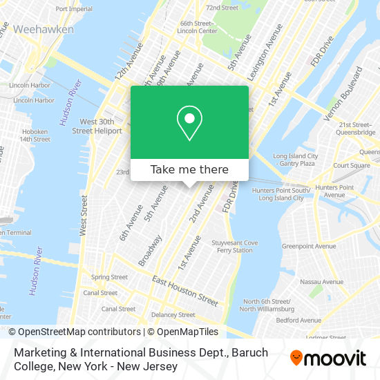 Mapa de Marketing & International Business Dept., Baruch College