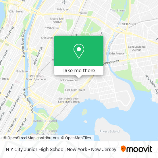 N Y City Junior High School map