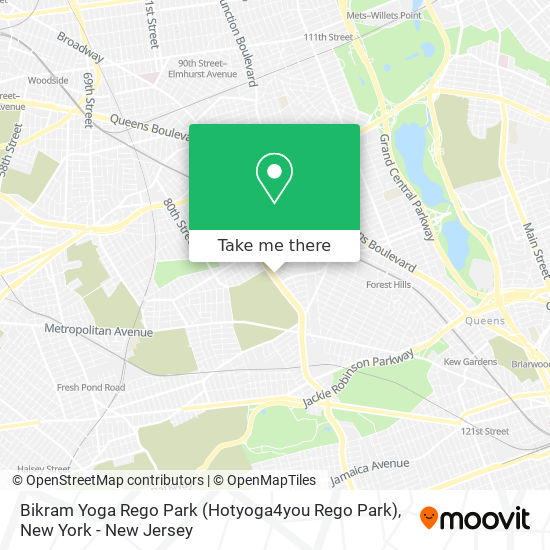 Mapa de Bikram Yoga Rego Park (Hotyoga4you Rego Park)