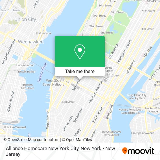 Alliance Homecare New York City map