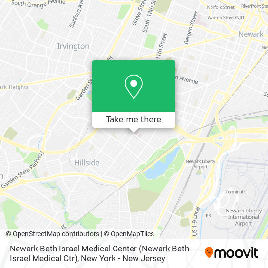 Newark Beth Israel Medical Center map
