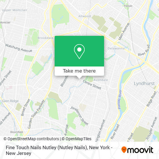 Fine Touch Nails Nutley (Nutley Nails) map