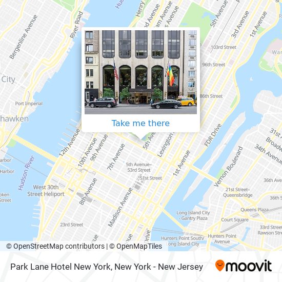 Park Lane Hotel New York map