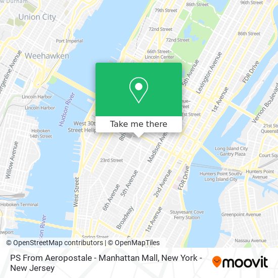 PS From Aeropostale - Manhattan Mall map