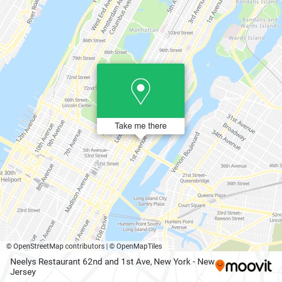 Mapa de Neelys Restaurant 62nd and 1st Ave