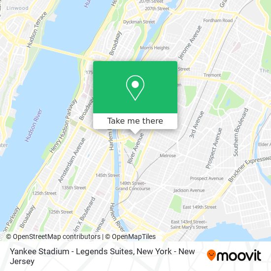 Yankee Stadium - Legends Suites map