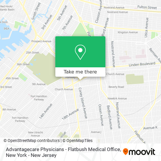 Advantagecare Physicians - Flatbush Medical Office map