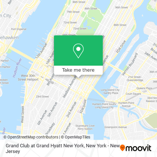 Mapa de Grand Club at Grand Hyatt New York