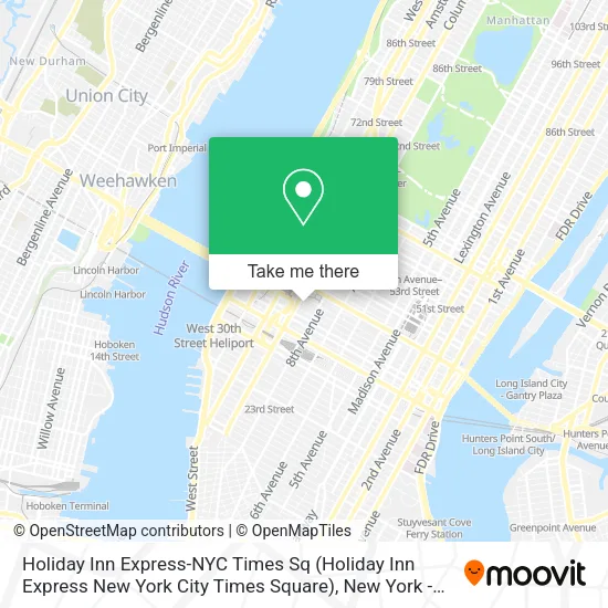 Holiday Inn Express-NYC Times Sq (Holiday Inn Express New York City Times Square) map