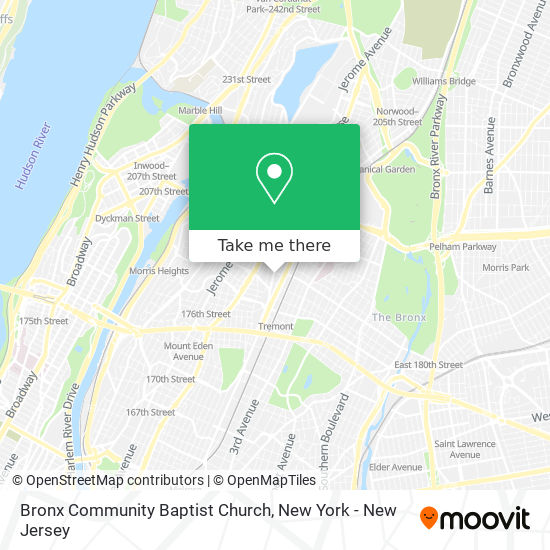 Bronx Community Baptist Church map