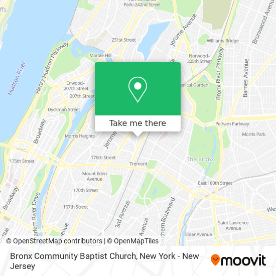 Mapa de Bronx Community Baptist Church