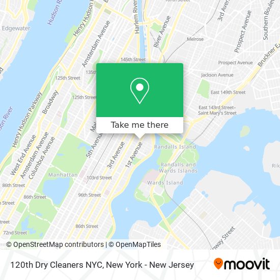 120th Dry Cleaners NYC map