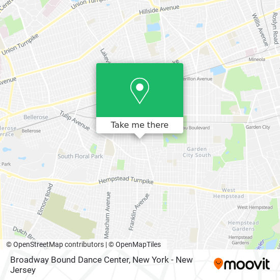 Broadway Bound Dance Center map