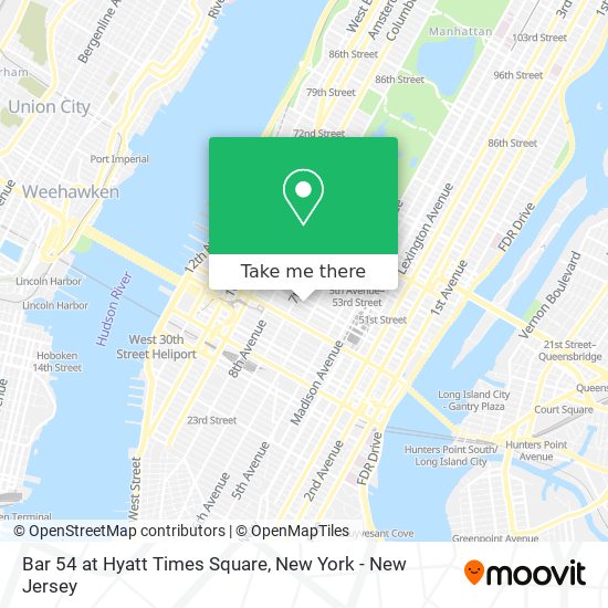 Mapa de Bar 54 at Hyatt Times Square