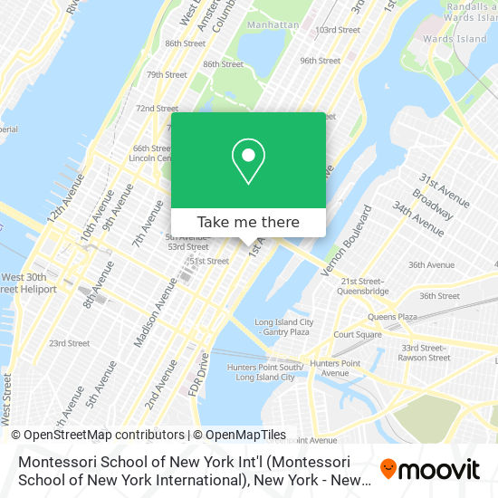 Mapa de Montessori School of New York Int'l (Montessori School of New York International)